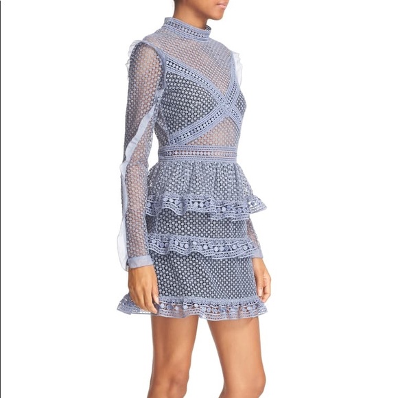 Self-Portrait Blue-grey Formal Dress - Picture 3 of 8